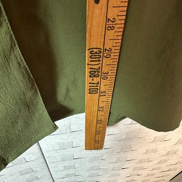 Catherine’s women blouse round collar button up V-neck feminine fall plus size ￼ - Picture 8 of 10